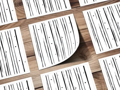 Abstract Black and White Geometric Lines Dots Pattern, Modern Art Print Download,