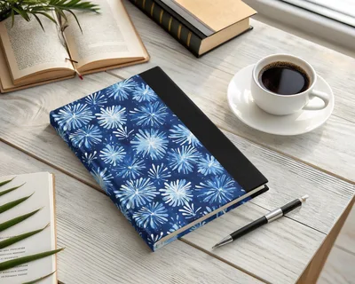 Abstract Blue Sparkle Fireworks Pattern Watercolor Style Backdrop Digital