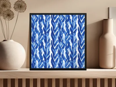 Abstract Brushstrokes Blue Textured Pattern Abstract Surface Digital