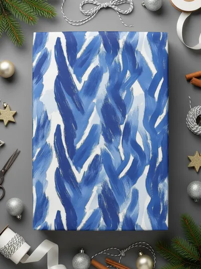 Abstract Brushstrokes Blue Textured Pattern Abstract Surface Digital
