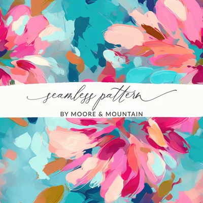 Abstract Colorful Acrylic Painted Brush Strokes Pattern