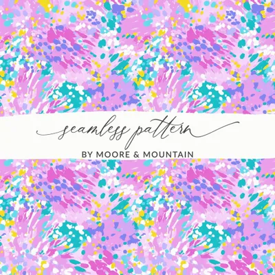 Abstract Digital Paper, Pastel Pattern, Pink Yellow Teal Purple Abstract, Scrapbook Paper, Fabric Print, Digital Download