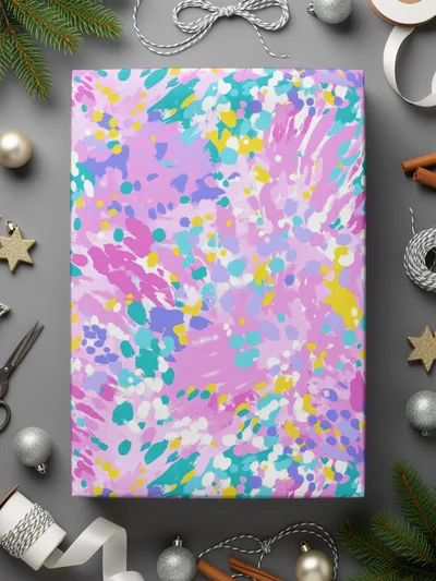 Abstract Digital Paper, Pastel Pattern, Pink Yellow Teal Purple Abstract, Scrapbook Paper, Fabric Print, Digital Download
