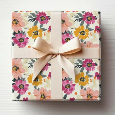 Abstract Floral Seamless Pattern Digital Paper | Modern Painterly Flowers Print, Vibrant Blossom Design