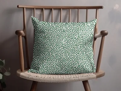 Abstract Green Leaf Pattern Flowing Motif Seamless Design