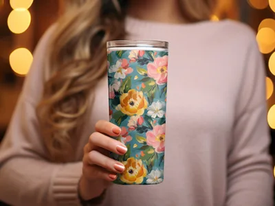 Abstract Painted Floral Spring Pattern for Your Project Digital