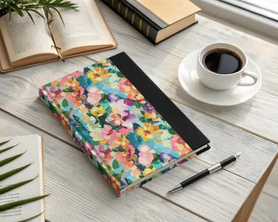 Abstract Painted Spring Floral Jewel Tones Art