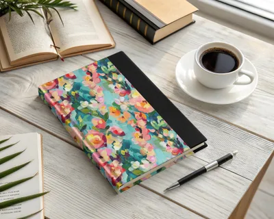 Abstract Painted Spring Floral Jewel Tones Art
