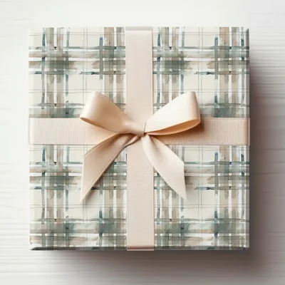 Abstract Watercolor Checkered Design With Earth Tones Digital