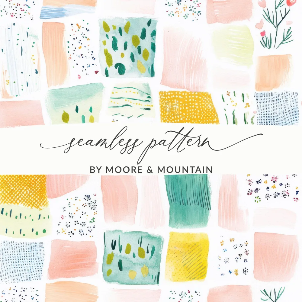 Abstract Watercolor Digital Paper, Modern Art Print, Whimsical Brushstrokes, Colorful Confetti Pattern, Seamless Surface Design, Printable