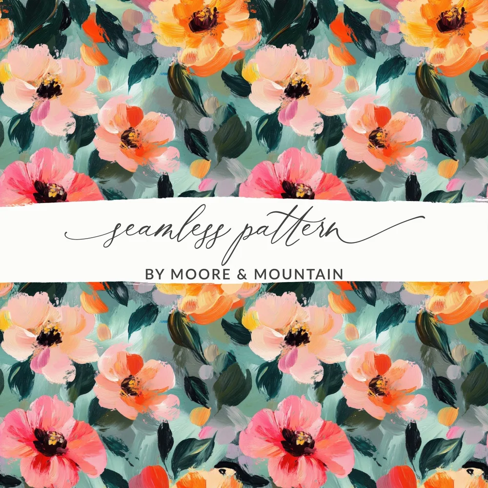 Acrylic Floral Spring Garden Artistic Strokes