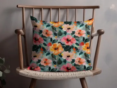 Acrylic Floral Spring Garden Artistic Strokes