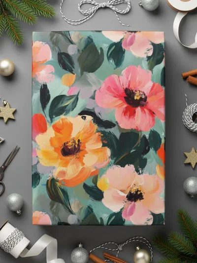Acrylic Floral Spring Garden Artistic Strokes
