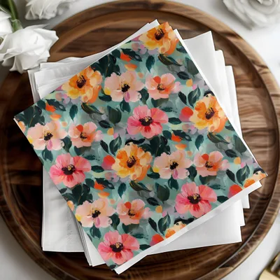 Acrylic Floral Spring Garden Artistic Strokes