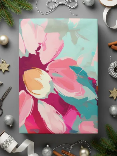 Acrylic Painted Abstract Colorful Brush Strokes