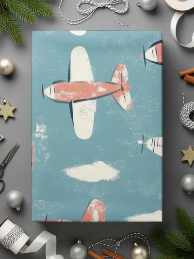 Airplane Seamless Pattern, Flying Aircraft Background, Kids Room Wallpaper, Retro Aviation Digital Paper, Plane Fabric Pattern, Digital