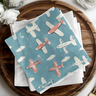 Airplane Seamless Pattern, Flying Aircraft Background, Kids Room Wallpaper, Retro Aviation Digital Paper, Plane Fabric Pattern, Digital