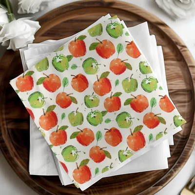 Apple Pattern Digital Paper, Red Green Apple, Watercolor Background, Seamless Pattern, Fruit Design, Scrapbook Paper, Commercial Use