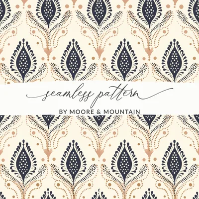 Art Deco Seamless Pattern, 1920s Digital Paper, Art Nouveau Floral, Great Gatsby Pattern, Commercial Use, Dainty Deco, Blush Art Deco