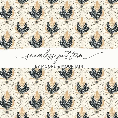Art Deco Seamless Pattern Commercial Use, Gatsby Digital Paper, 1920s Seamless Pattern PNG, Art Nouveau Floral Wallpaper, Vintage Geometric