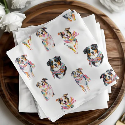 Australian Shepherd Dog Digital Paper, Seamless Dog Pattern, Pet Animal Fabric Design, Dog Breed Pattern, Dog Lover Gift, Commercial Use