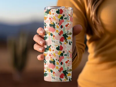 Autumn Sunflowers Seamless Pastel Colors Floral Design