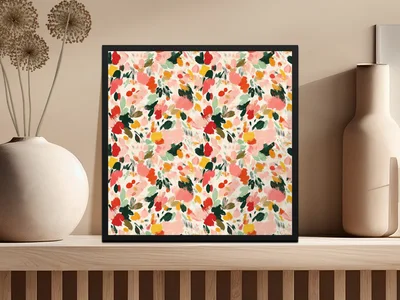 Autumn Sunflowers Seamless Pastel Colors Floral Design