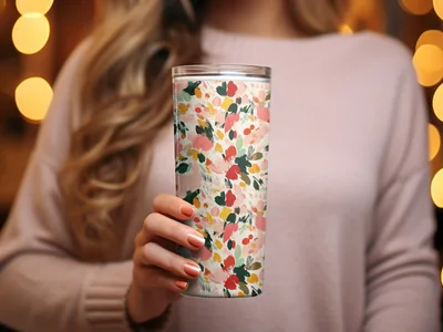 Autumn Sunflowers Seamless Pastel Colors Floral Design