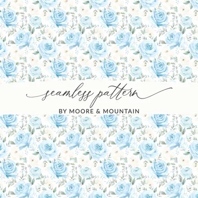 Baby Blue Boy Seamless Light Blue Watercolor Seamless