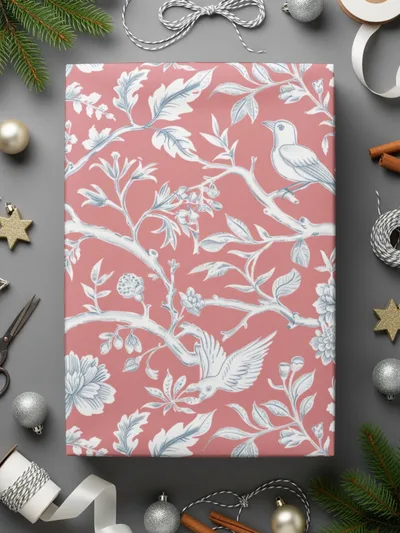 Bird and Floral Digital Seamless Pattern, Repeating Pattern Design, Textile Design, Scrapbooking, Wallpaper, Digital Paper
