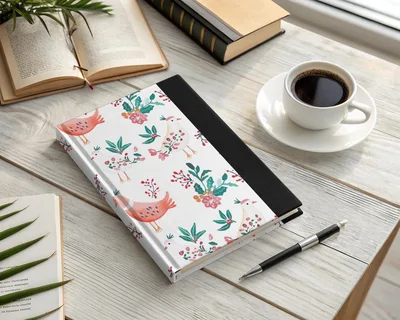 Birds Flowers Repeat Pattern Nature Inspired Design Digital