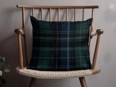 Black and Green Mens Scottish Tartan Seamless Digital