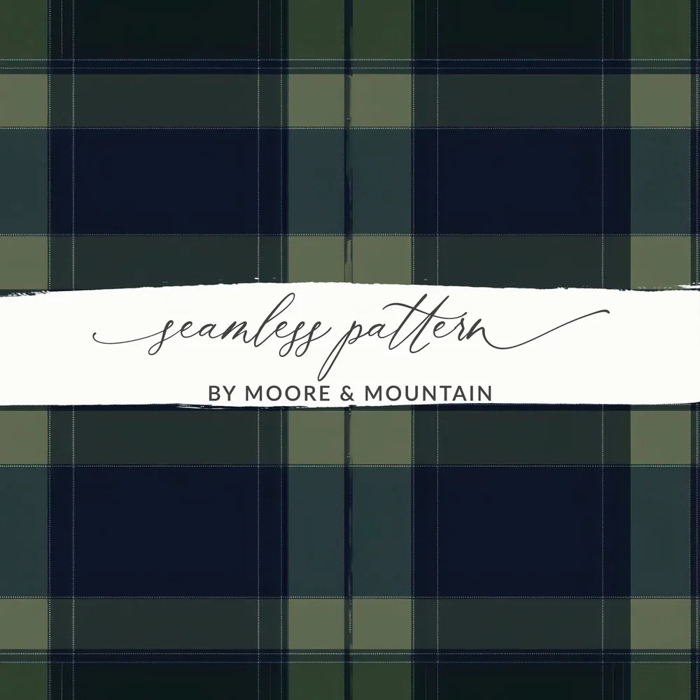 Black and Green Tartan Seamless