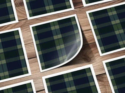 Black and Green Tartan Seamless
