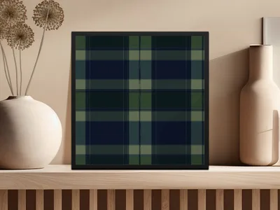 Black and Green Tartan Seamless