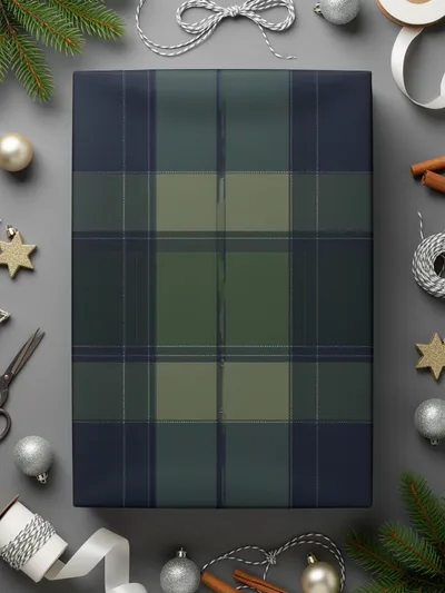 Black and Green Tartan Seamless