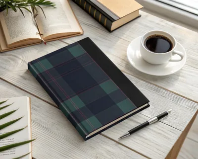 Black and Green Tartan Seamless Digital