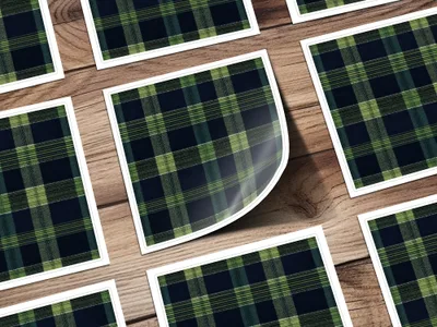Black and Green Tartan Seamless Digital