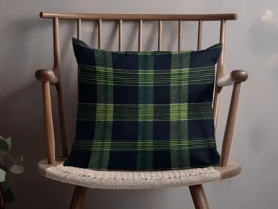 Black and Green Tartan Seamless Digital