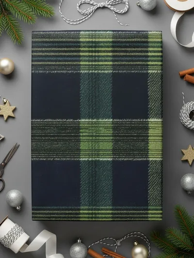 Black and Green Tartan Seamless Digital