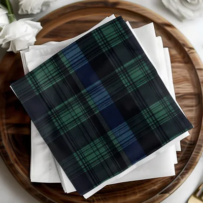 Black and Green Tartan Seamless Digital