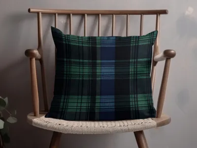 Black and Green Tartan Seamless Digital