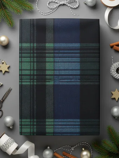 Black and Green Tartan Seamless Digital