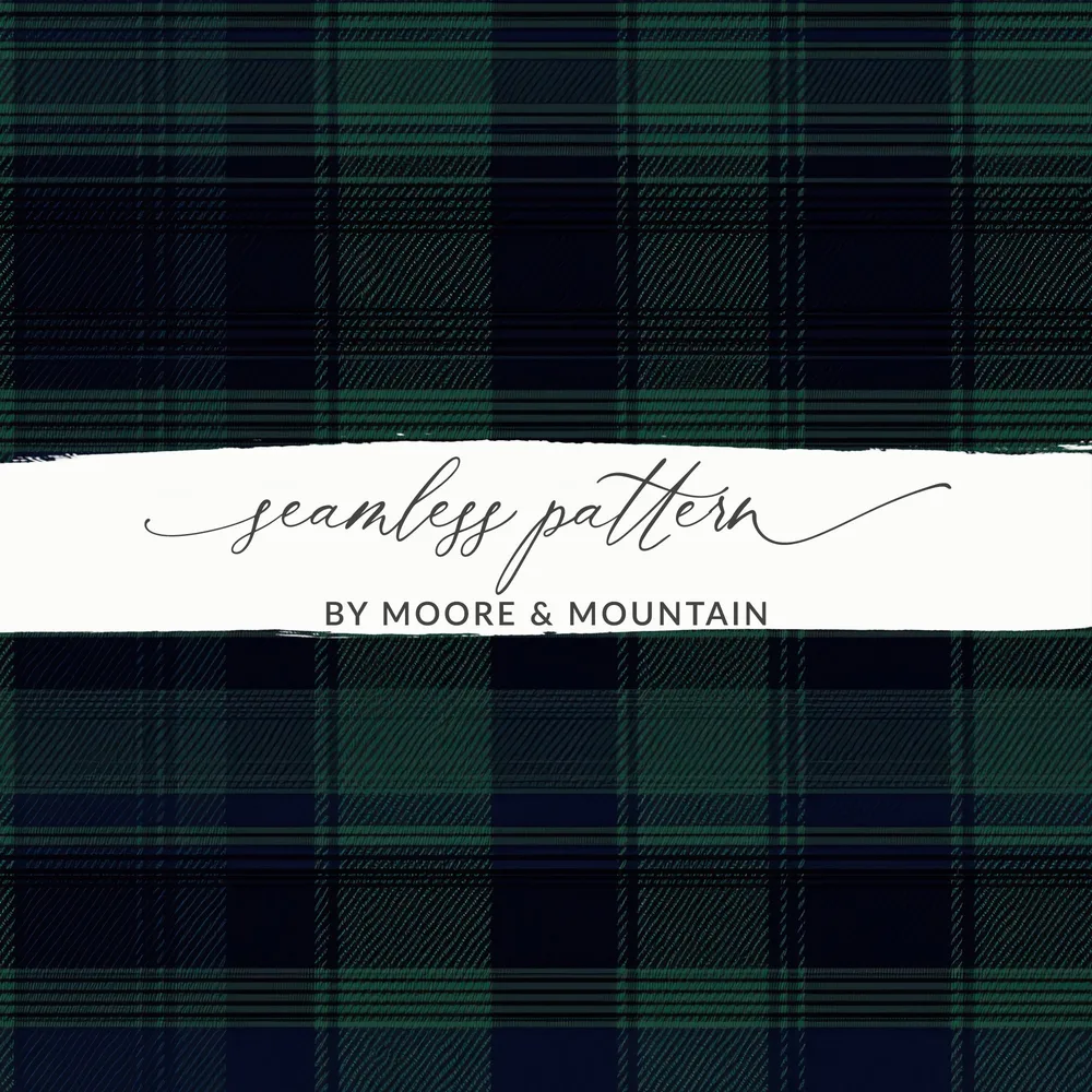 Black and Green Tartan Seamless Pattern Digital