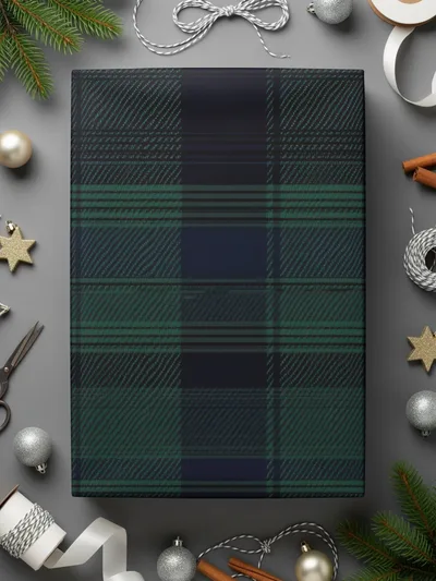 Black and Green Tartan Seamless Pattern Digital