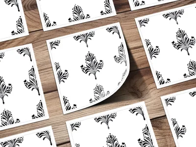 Black and White Abstract Doodle Art, Geometric Art Nouveau Seamless Pattern