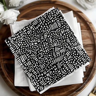 Black and White Abstract Doodle, Geometric Digital Art Print, Modern Digital Download, Printable Wall Art, Home Decor