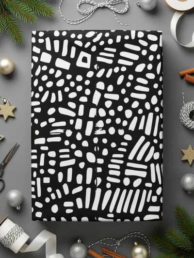Black and White Abstract Doodle, Geometric Digital Art Print, Modern Digital Download, Printable Wall Art, Home Decor