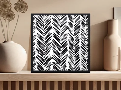 Black and White Abstract Doodle Geometric Digital Paper, Seamless Pattern for Crafts, Fabric, Background, Printable Art