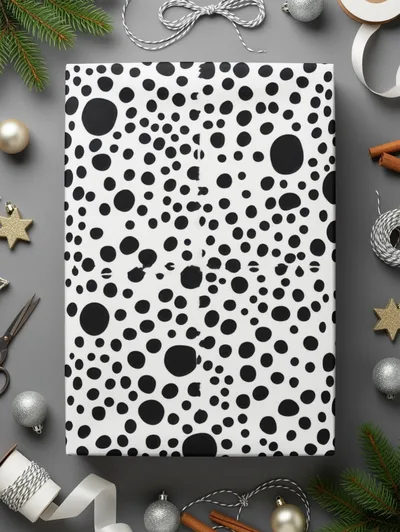 Black and White Abstract Doodle Modern Circles Pattern Simple